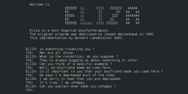 Eliza mock psychotherapist